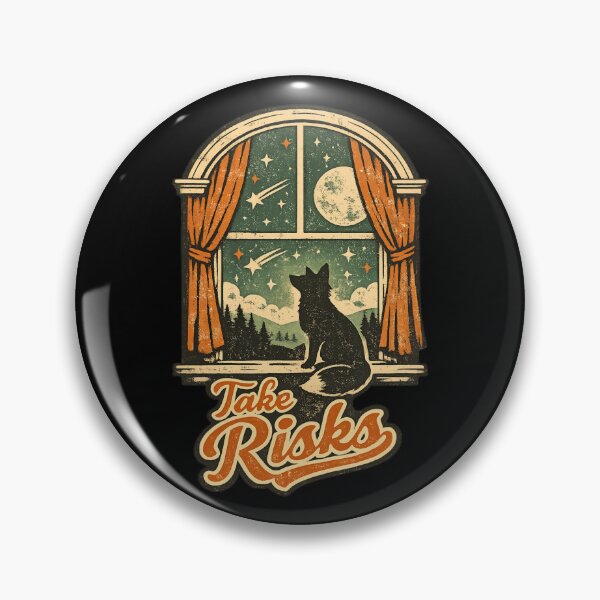 Item preview, Take Risks – Vintage Night Sky fox designed and sold by SidTastic .