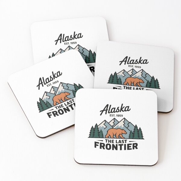 Item preview, Alaska The Last Frontier – Bear Mountain Wilderness Retro Design designed and sold by ArcticFoxStudio.