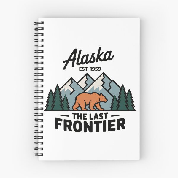 Item preview, Alaska The Last Frontier – Bear Mountain Wilderness Retro Design designed and sold by ArcticFoxStudio.