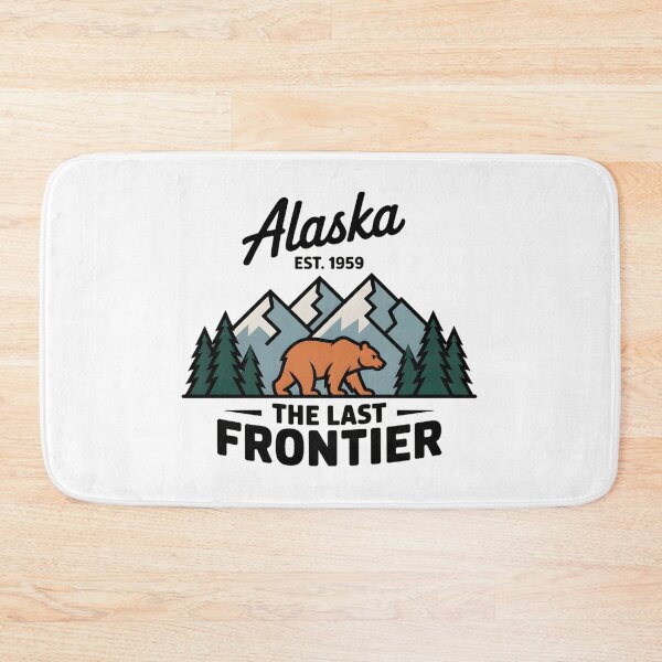 Item preview, Alaska The Last Frontier – Bear Mountain Wilderness Retro Design designed and sold by ArcticFoxStudio.