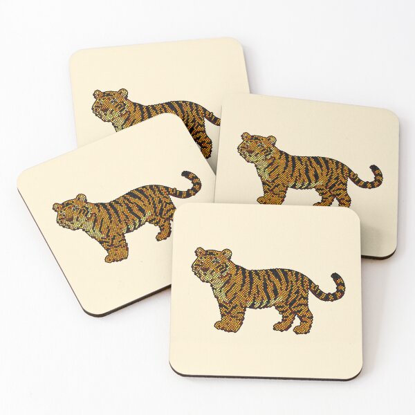 Item preview, Tiger Dot Art Mosaic designed and sold by MSBM Designs.