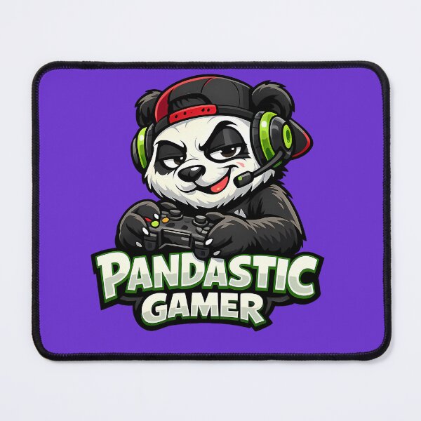 Item preview, Gamer Panda Funny Gaming Cartoon Design, Panda Gamer Character with Neon Vibe designed and sold by AuraloomAtelier.