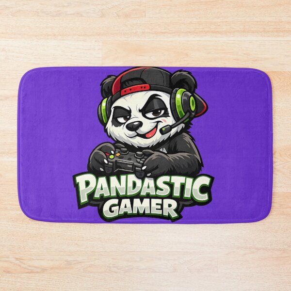 Item preview, Gamer Panda Funny Gaming Cartoon Design, Panda Gamer Character with Neon Vibe designed and sold by AuraloomAtelier.
