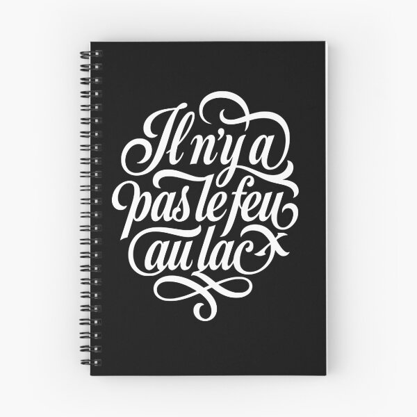 Item preview, French Il n'y a pas le feu au lac Script Saying designed and sold by AntiqueImages.