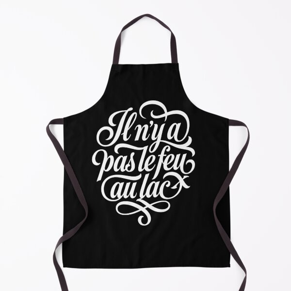 Item preview, French Il n'y a pas le feu au lac Script Saying designed and sold by AntiqueImages.