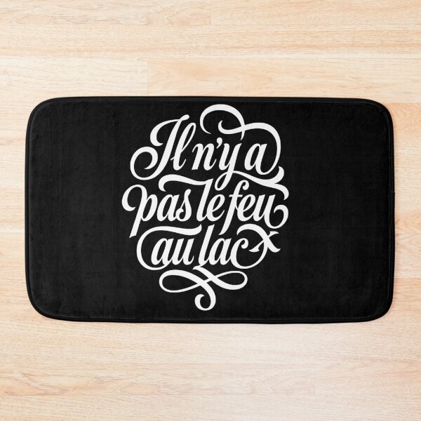 Item preview, French Il n'y a pas le feu au lac Script Saying designed and sold by AntiqueImages.