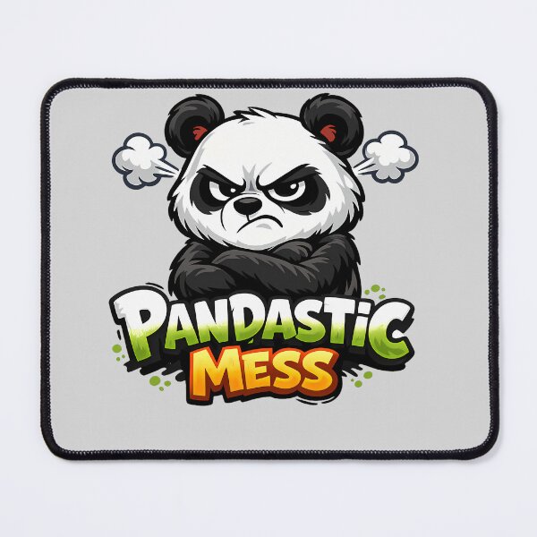 Item preview, Angry Panda Funny Cartoon Design, Mess Mood Panda, Chaos Emotion Character, Relatable Mood Illustration designed and sold by AuraloomAtelier.
