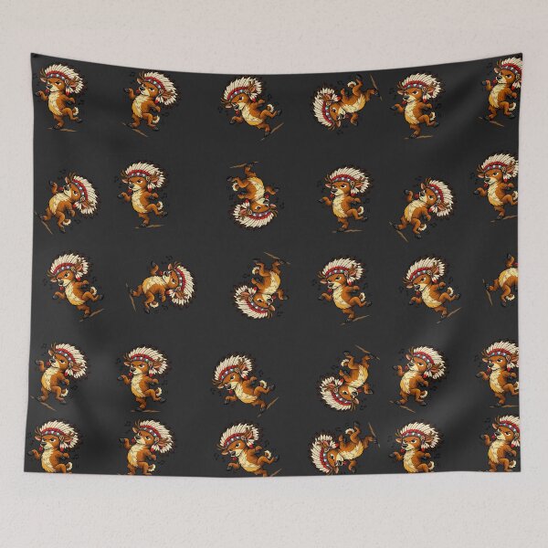 Item preview, Rain Deer Dancing Pattern – Cute Reindeer Cartoon All-Over Design designed and sold by AuraloomAtelier.