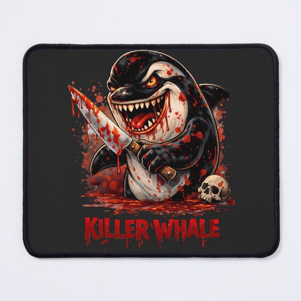 Item preview, Killer Whale Bloody Psycho Orca – Dark Humor Horror Cartoon Design designed and sold by AuraloomAtelier.