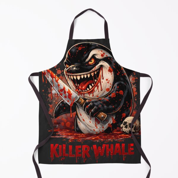 Item preview, Killer Whale Bloody Psycho Orca – Dark Humor Horror Cartoon Design designed and sold by AuraloomAtelier.