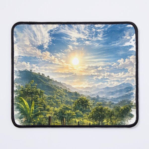 Item preview, Sunlit Mountain Landscape Aesthetic Nature Design Costa Rica designed and sold by SIL-STUDIO .