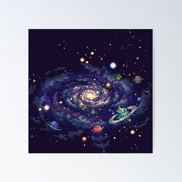 Item preview, Galaxy Infinity 32-bit pixel aesthetic design designed and sold by NijiWorld.