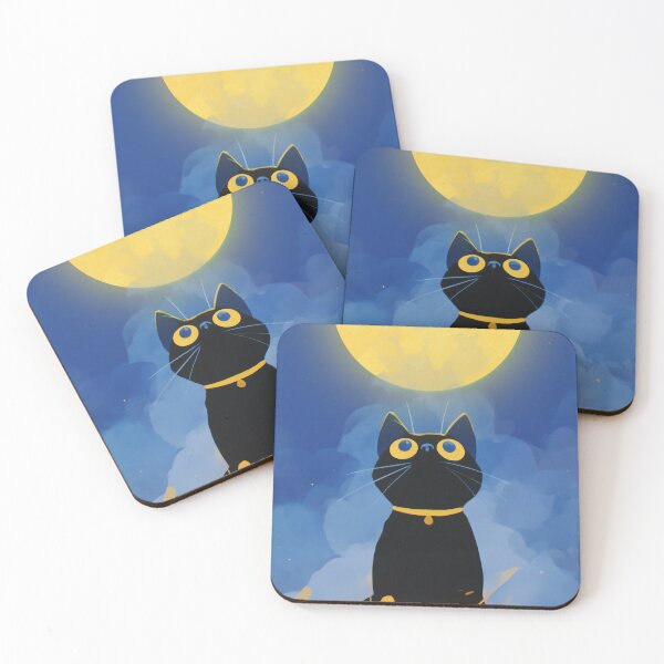 Item preview, Golden Moon Black Cat Dream designed and sold by Dusk Atelier.