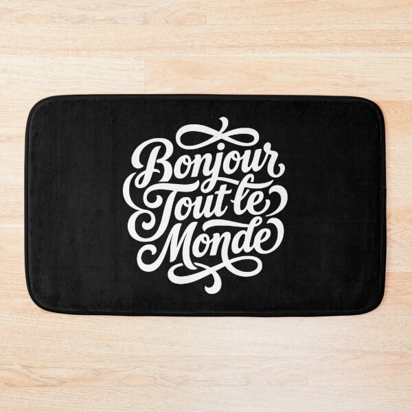 Item preview, Bonjour Tout le Monde French Hello World Script designed and sold by AntiqueImages.