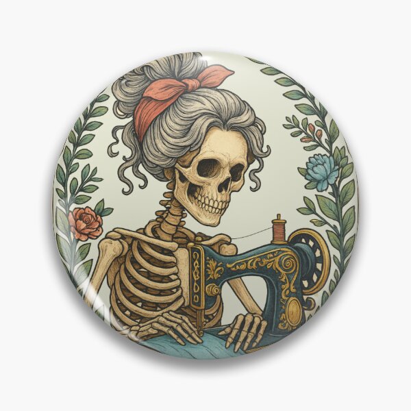 Item preview, The Seamstress — Gothic Tarot Card Skeleton Art Dark Academia Vintage Moody Illustration designed and sold by Graphicarium Shop.