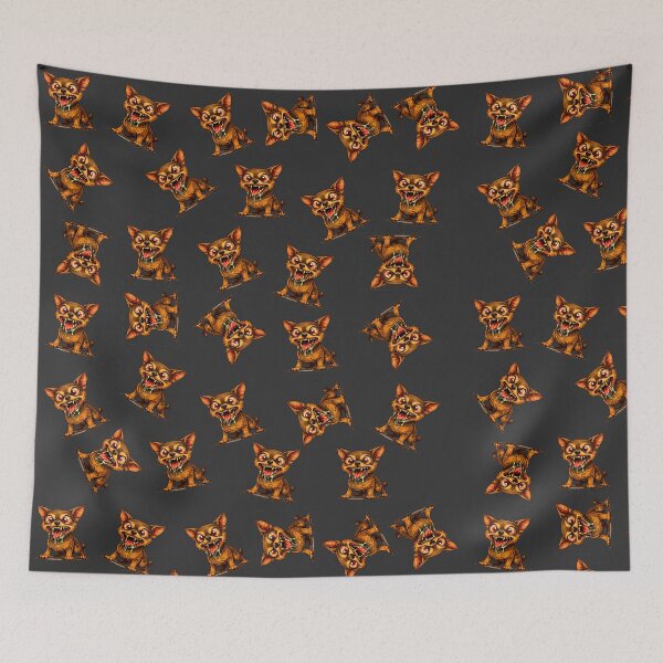 Item preview, Horror Dog Pattern – Creepy Cute Aggressive Puppy Repeat Design designed and sold by AuraloomAtelier.