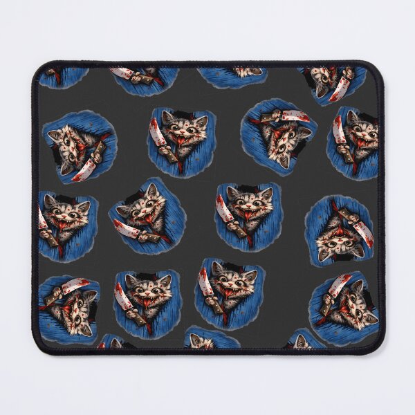 Item preview, Horror Cat Pattern – Creepy Cute Bloody Kitten Repeat Design designed and sold by AuraloomAtelier.