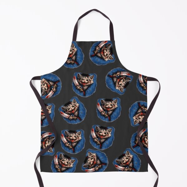 Item preview, Horror Cat Pattern – Creepy Cute Bloody Kitten Repeat Design designed and sold by AuraloomAtelier.