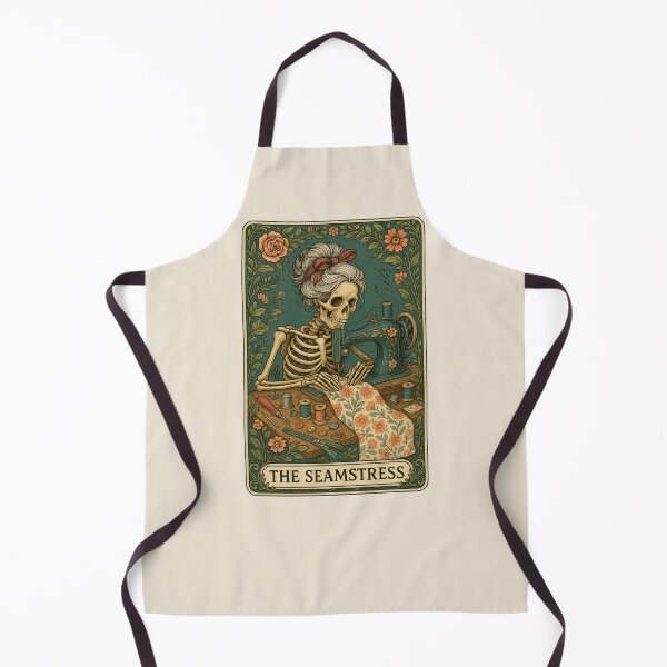 Item preview, The Seamstress - Vintage Tarot Card Skeleton Art Dark Academia designed and sold by Graphicarium Shop.