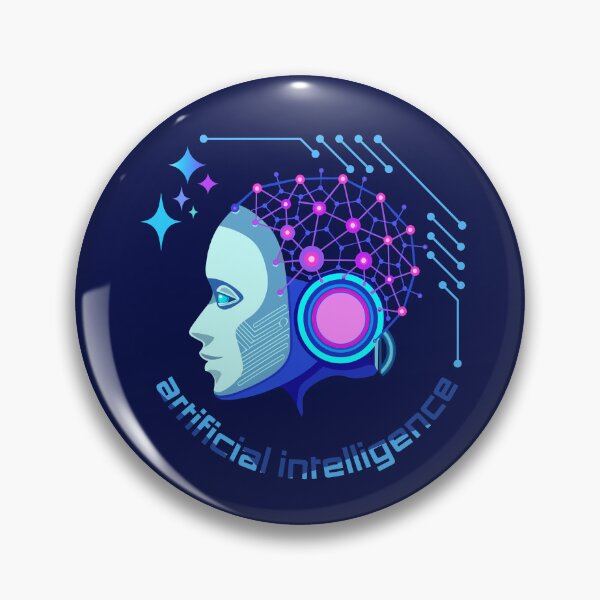 Item preview, Artificial Intelligence Cyber Android - Neural Network AI Brain Vector. designed and sold by KojourinArt.