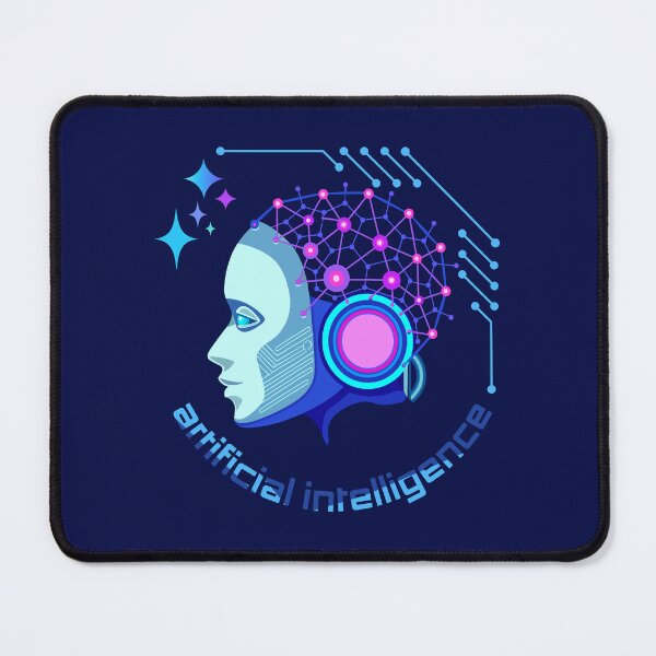 Item preview, Artificial Intelligence Cyber Android - Neural Network AI Brain Vector. designed and sold by KojourinArt.