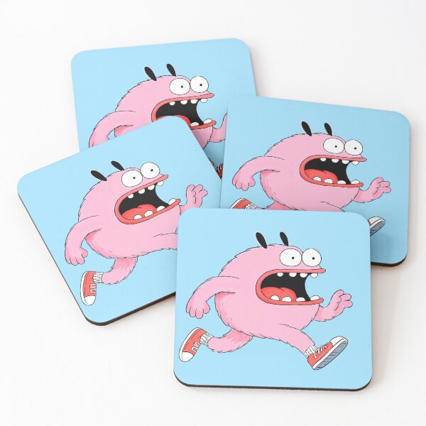 Item preview, running pink monster designed and sold by Mike Kiev art.
