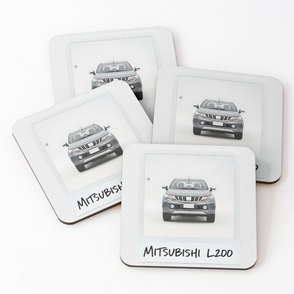 Item preview, Grey Mitsubishi L200 Vintage Style 4x4 Pickup Truck Art designed and sold by Motorline44.