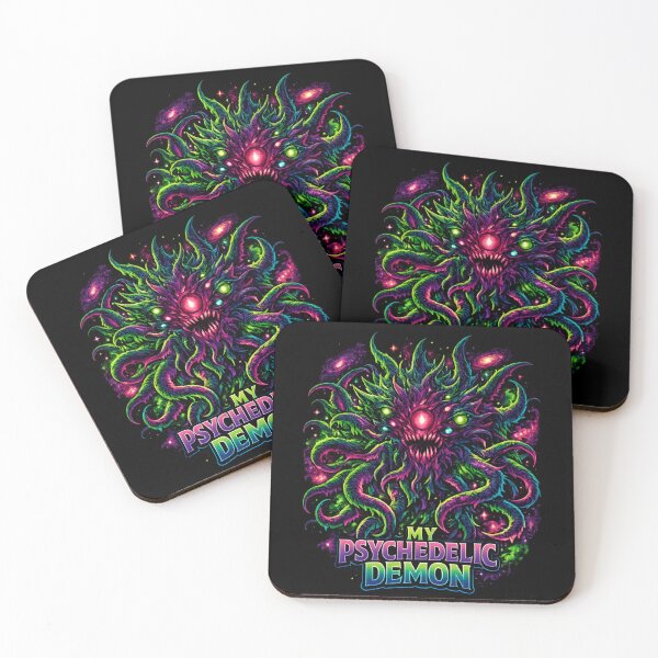 Item preview, My Psychedelic Demon – Neon Cosmic Horror Creature designed and sold by SidTastic .