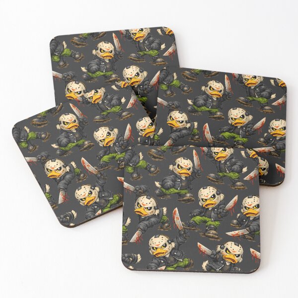 Item preview, Fear of the Duck Funny Horror Angry Duck Cartoon Pattern Design designed and sold by AuraloomAtelier.