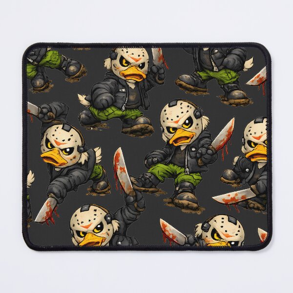 Item preview, Fear of the Duck Funny Horror Angry Duck Cartoon Pattern Design designed and sold by AuraloomAtelier.