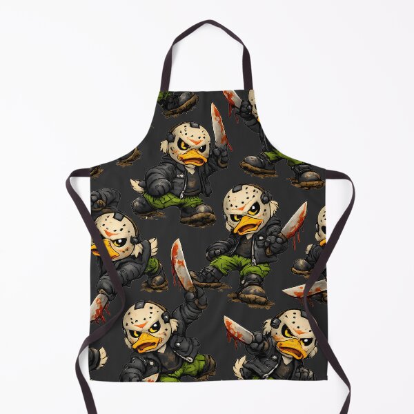 Item preview, Fear of the Duck Funny Horror Angry Duck Cartoon Pattern Design designed and sold by AuraloomAtelier.