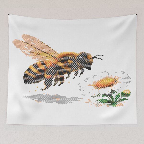 Aperçu de l'œuvre Pixels d'abeille créée et vendue par florback.