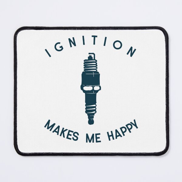 Item preview, Ignition Makes Me Happy, Classic Car, Vintage Car, Old School Mechanic, Spark Plug Design designed and sold by BriAngelaBubbleDesigns.