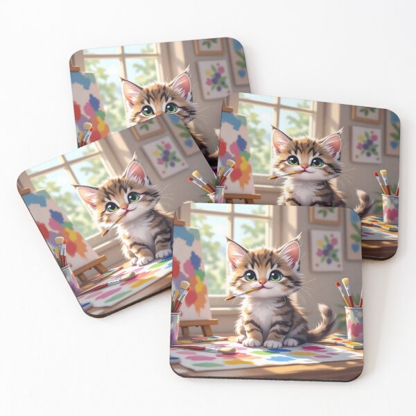 Item preview, Masterpiece Maker: Adorable Tabby Kitten Artist designed and sold by Serene Strokes Art.
