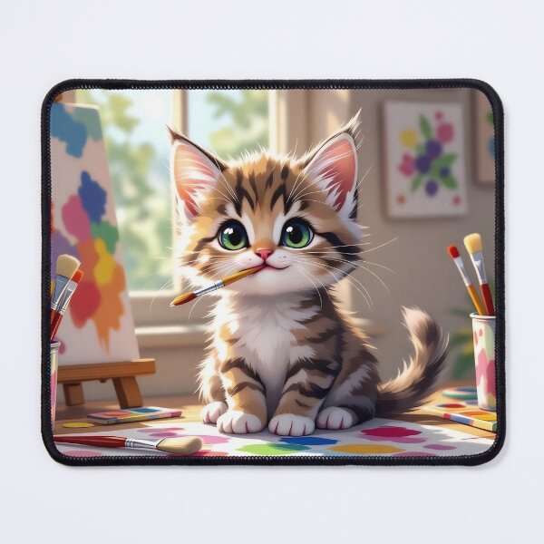 Item preview, Masterpiece Maker: Adorable Tabby Kitten Artist designed and sold by Serene Strokes Art.