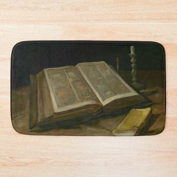 Item preview, Still Life With Bible by Vincent van Gogh: Moody Literary Fine Art Poster designed and sold by artofuniverse.
