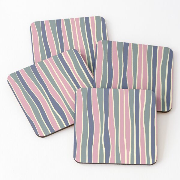 Item preview, Imperfect stripe-Pink, Blue & Grey  designed and sold by Pattern Pie.