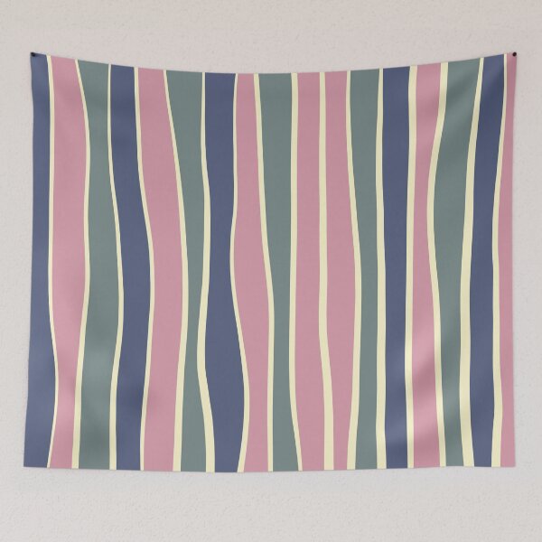 Item preview, Imperfect stripe-Pink, Blue & Grey  designed and sold by Pattern Pie.