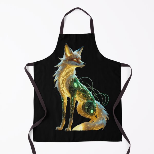 Item preview, Cybernetic Neon Fox Sci-Fi Digital Art designed and sold by PaulyTechStudio.