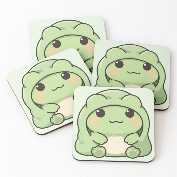 Item preview, Cute Frog Under Blanket Kawaii Sticker designed and sold by AkriDesigns.