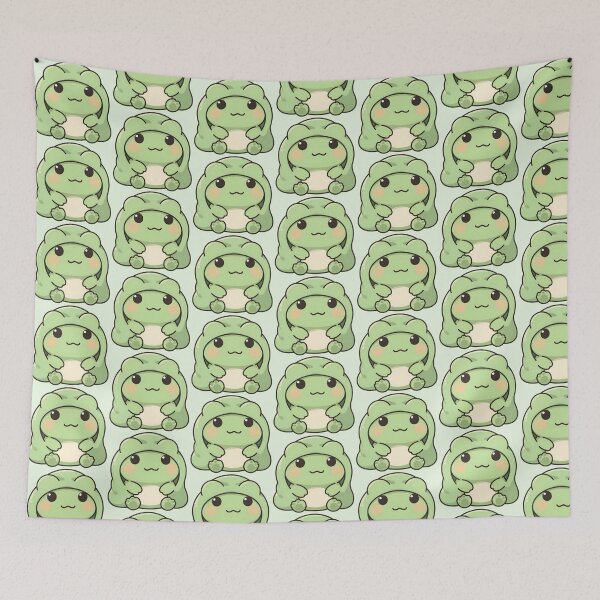 Item preview, Cute Frog Under Blanket Kawaii Sticker designed and sold by AkriDesigns.