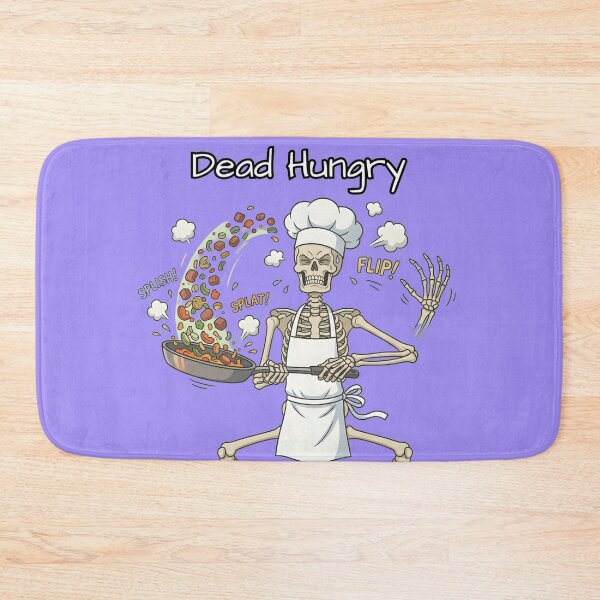 Item preview, Dead Hungry Skeleton Cooking T-Shirt | Funny Tired Skeleton Chef Graphic Tee | Dark Humor Food Lover Shirt designed and sold by Raw Tigers.
