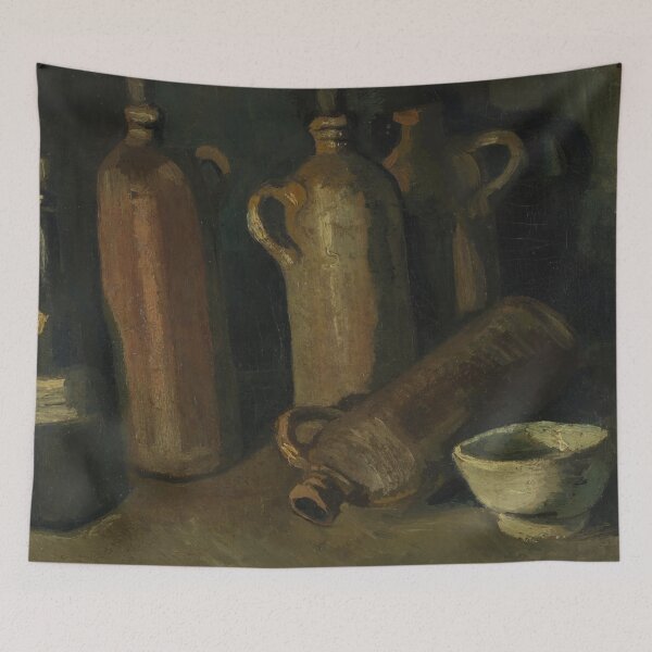 Item preview, Still Life With Jars by Vincent van Gogh: Rustic Post Impressionist Poster designed and sold by artofuniverse.