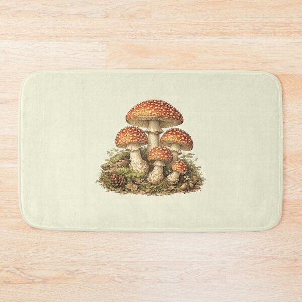 Item preview, Botánica de setas vintage - Naturaleza estilo cottagecore designed and sold by Bratak.