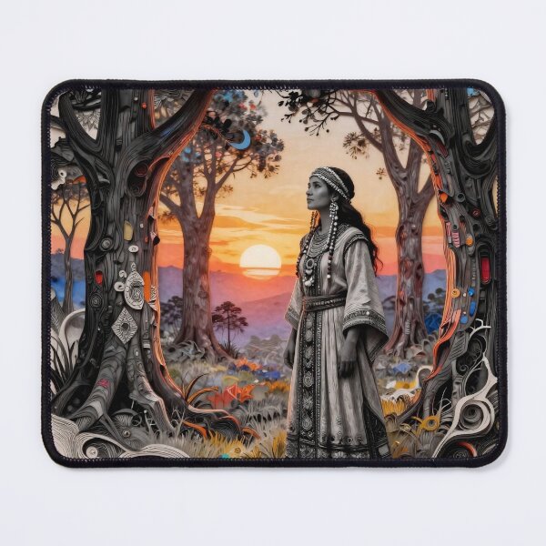 Item preview, Sunset Guardian: Ethereal Quilling Art of a Nomadic Woman designed and sold by Serene Strokes Art.