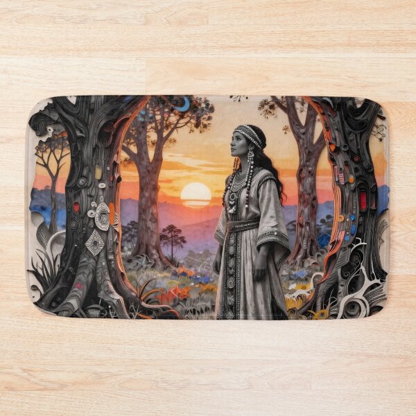 Item preview, Sunset Guardian: Ethereal Quilling Art of a Nomadic Woman designed and sold by Serene Strokes Art.