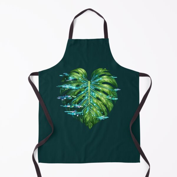 Aperçu de l'œuvre Cybernetic Monstera Leaf Glitch Botanical Art créée et vendue par Bratak.