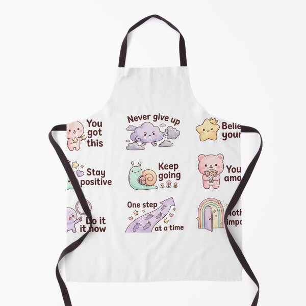 Item preview, Set of kawaii stickers with motivational quotes in English designed and sold by TheRihlaWorld.