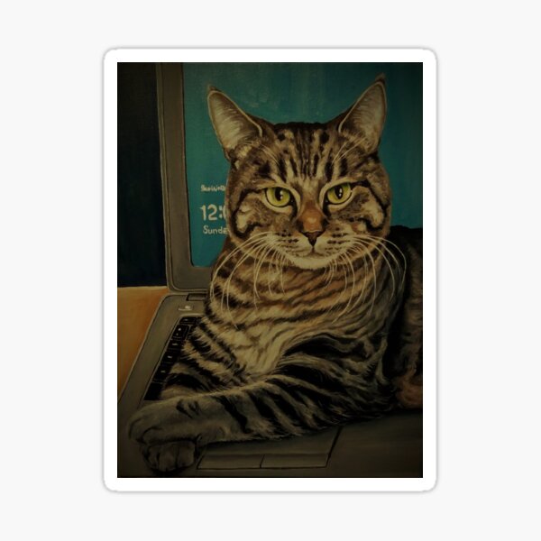Cat Fix Your Computer? Sticker