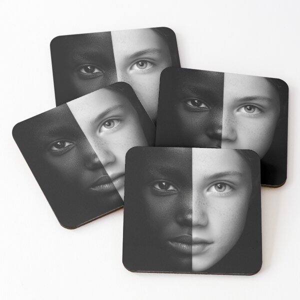 Item preview, Black & White Face – Diversity, Identity & Multicultural Unity Art designed and sold by WordPlayStudio.